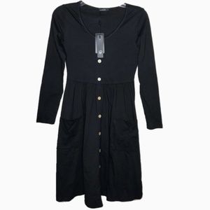 Ouges l black Longsleeve small dress pockets
